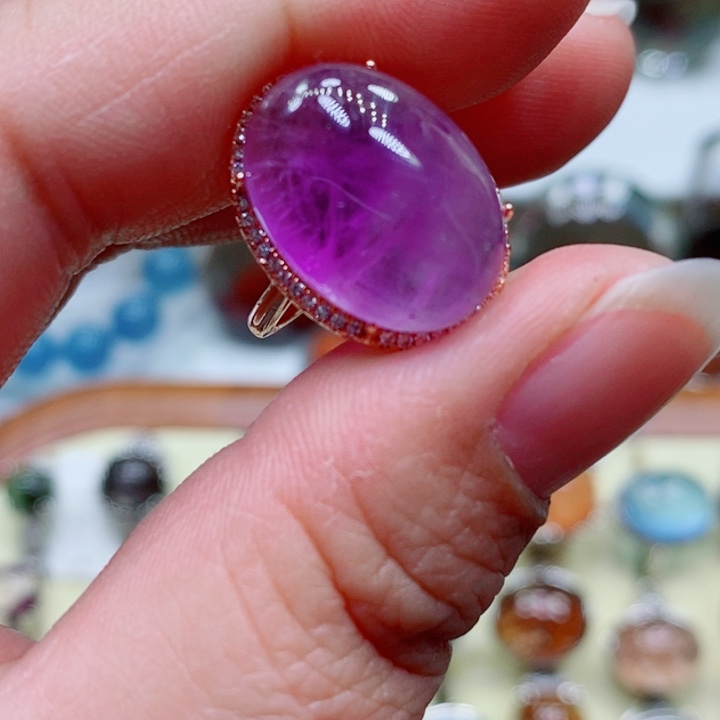 水晶戒指未镶嵌水晶