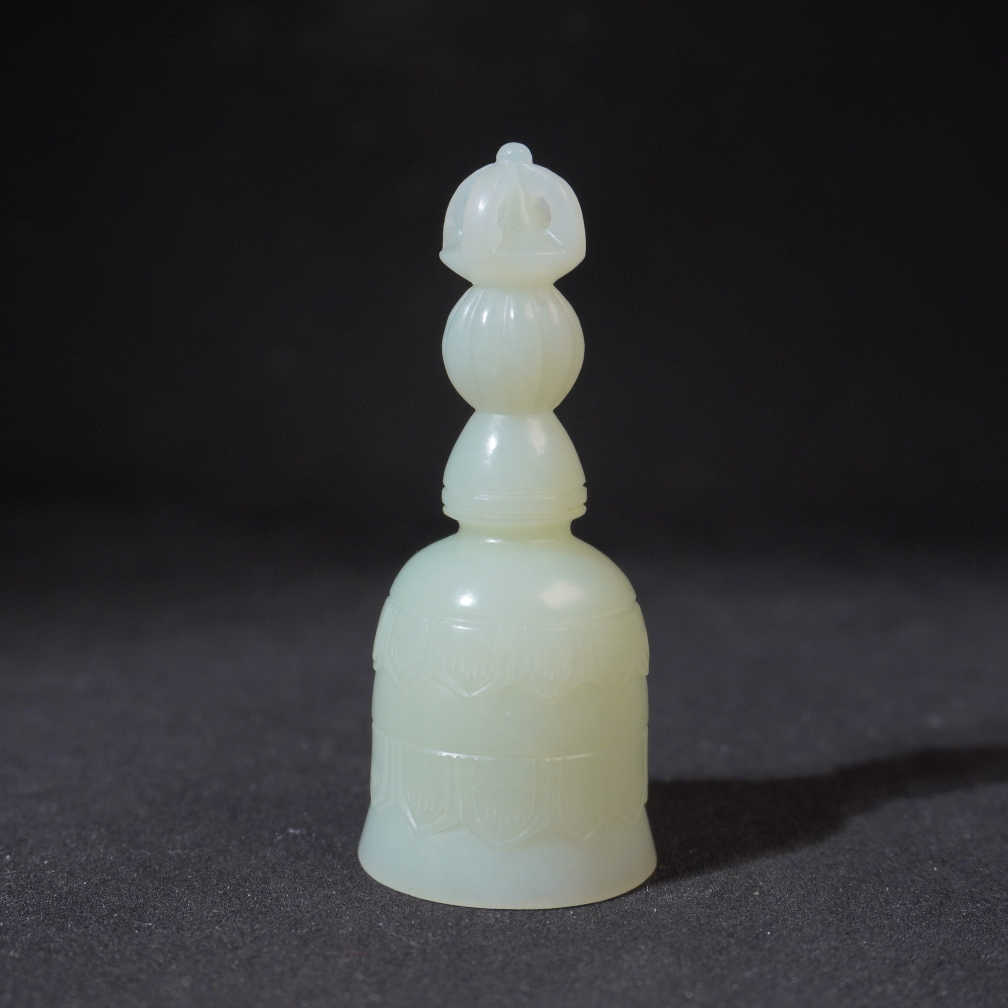 5SE127  清   和田玉摇铃