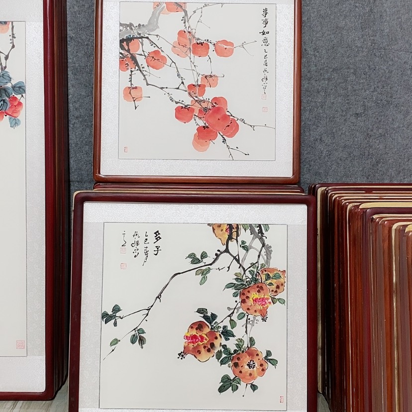 【闪购商品】国画书画作品带框65×65厘米