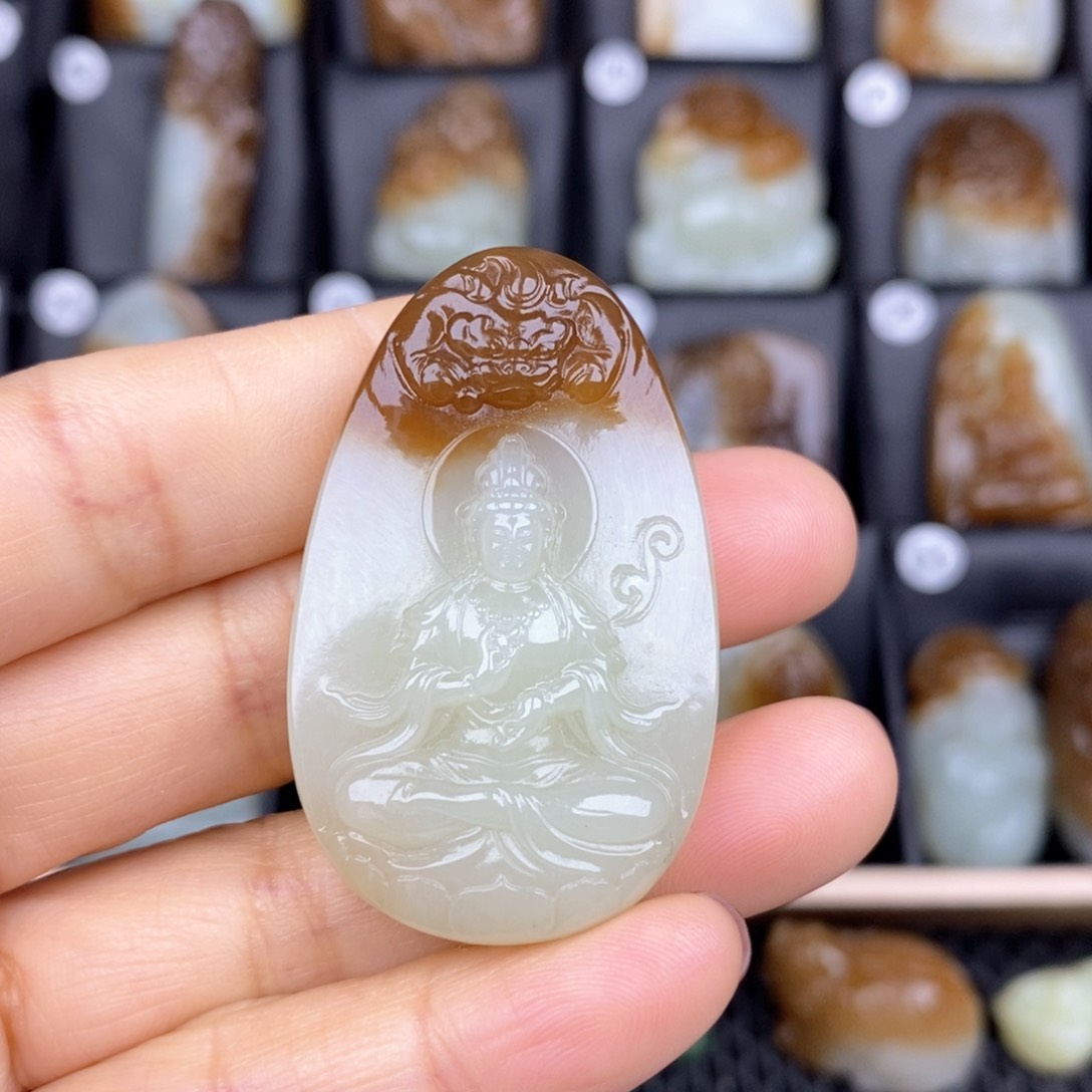 和田玉颈饰未镶嵌笨**G