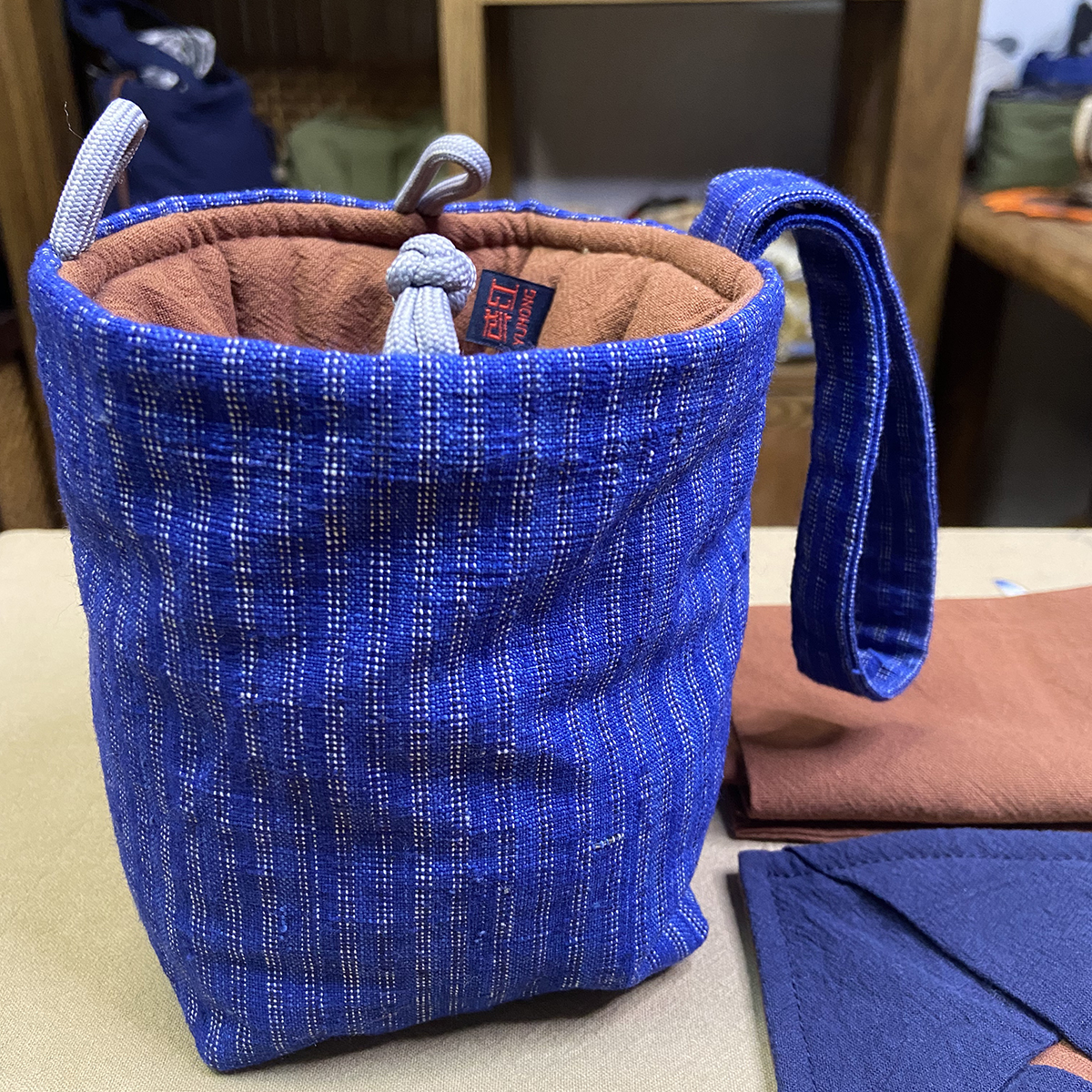 土布高斗金9*9*13cm茶壶袋茶杯袋保护袋收纳袋便携防磕碰彧红手作