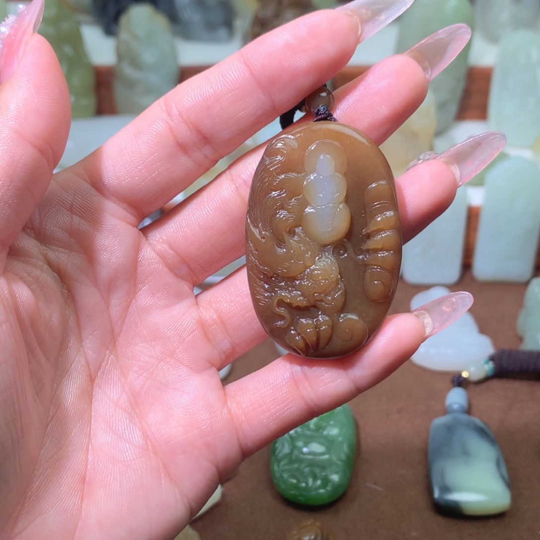 和田玉未镶嵌吊坠(不含链)