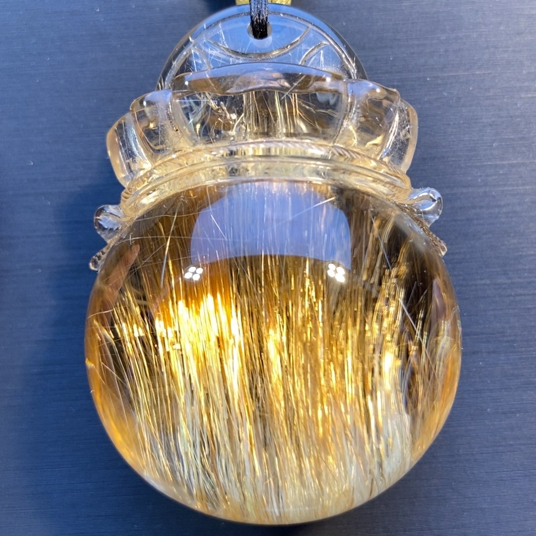 未镶嵌颈饰水晶发晶福袋吊坠