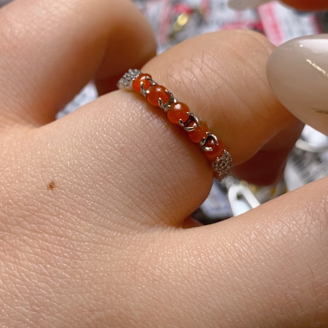 银S925镶嵌戒指翡翠百内无证书