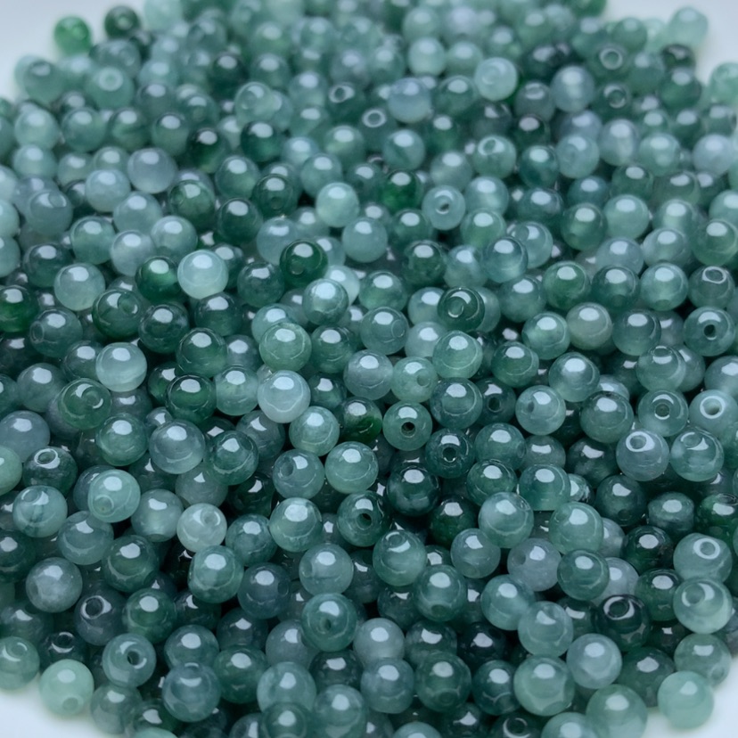 【闪购商品】翡翠手链未镶嵌卡3.5蓝水100颗