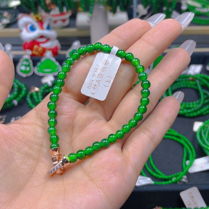 翡翠未镶嵌手链手链5