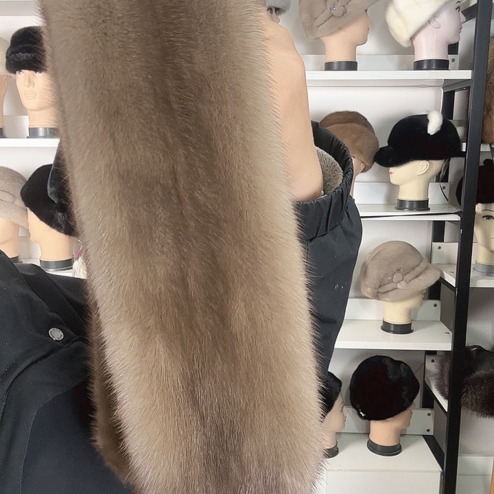 小***装水貂皮帕萨条围巾370水貂围巾