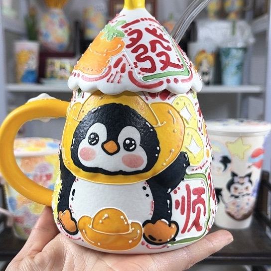 手绘高温釉下彩陶瓷