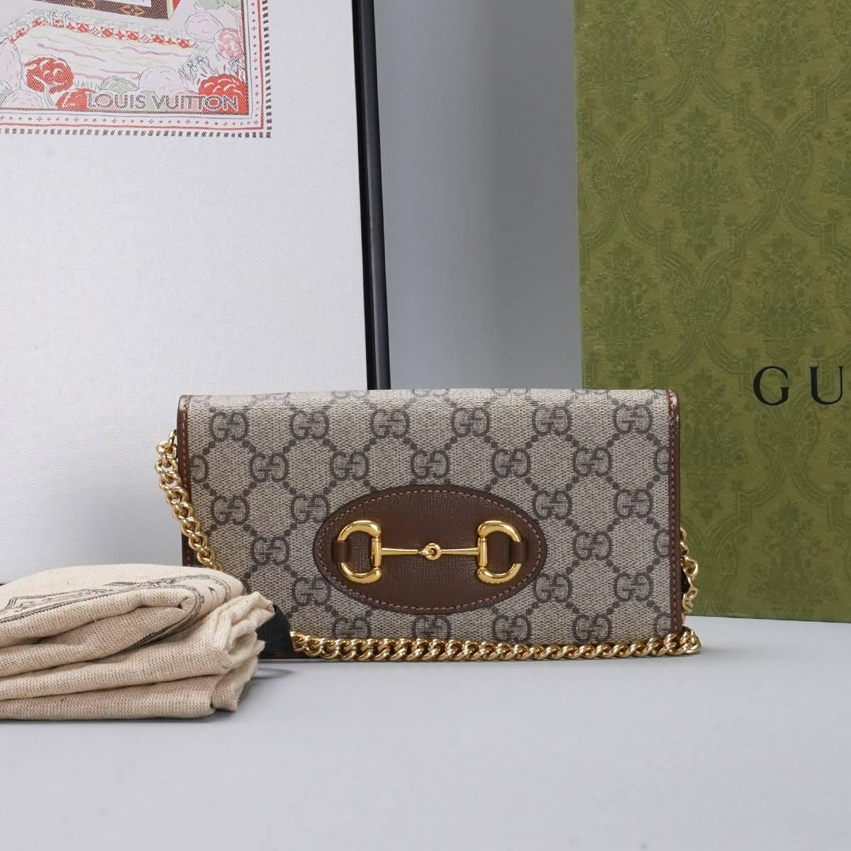95新 GUCCI/古驰 【诗诗一口价】1955woc包棕色/BG22007111