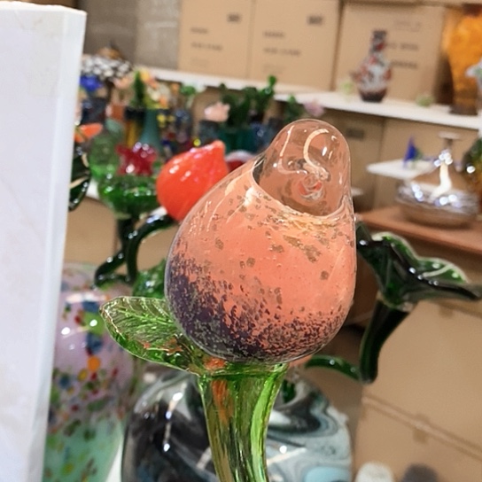 琉璃花瓶高45厘米宽9厘米