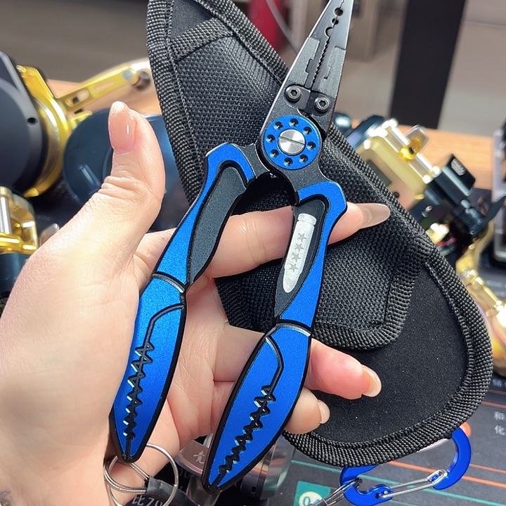 特价铝合金路亚钳蓝色