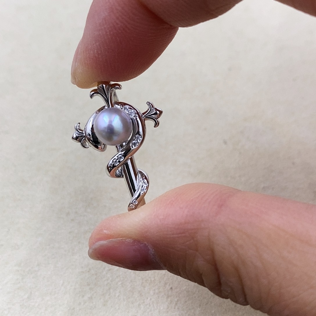 海水珍珠吊坠(不含链)银S925镶嵌