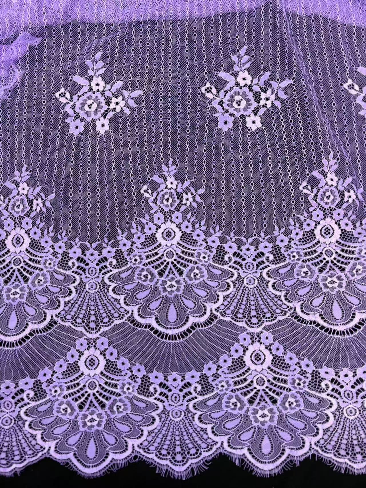宽边睫毛蕾丝面料可用于婚纱服装等布料1166