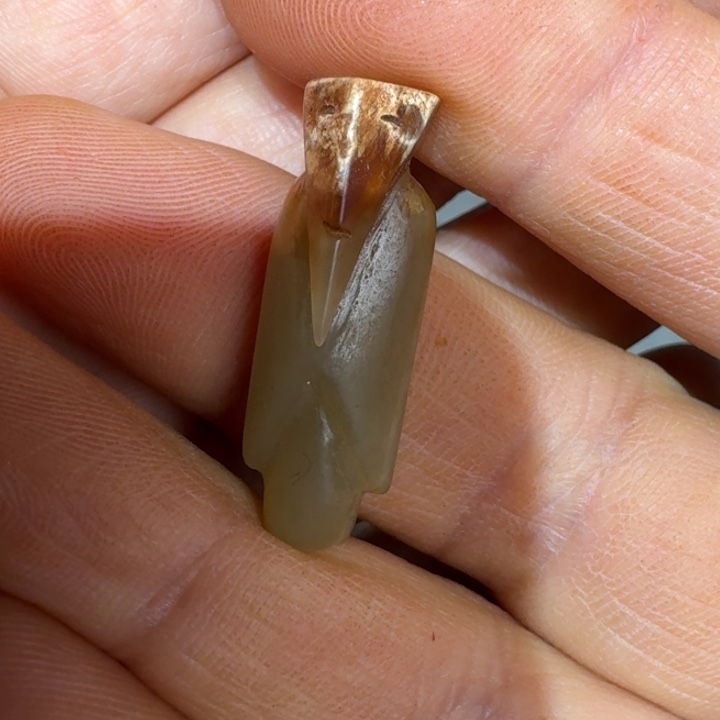 爷***）和田玉未镶嵌挂件