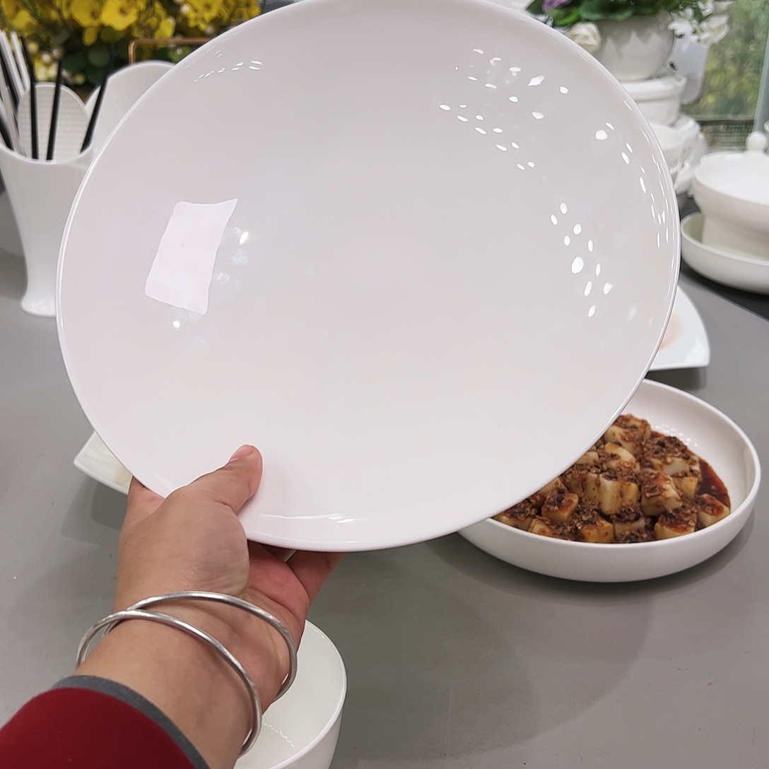 瓷片10英寸月光1只骨瓷