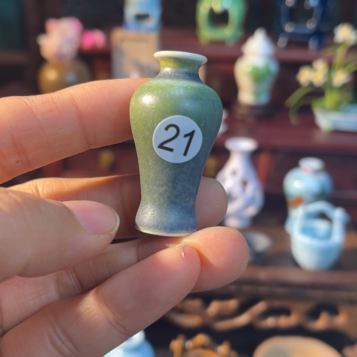 摆件微陶老王迷你花瓶