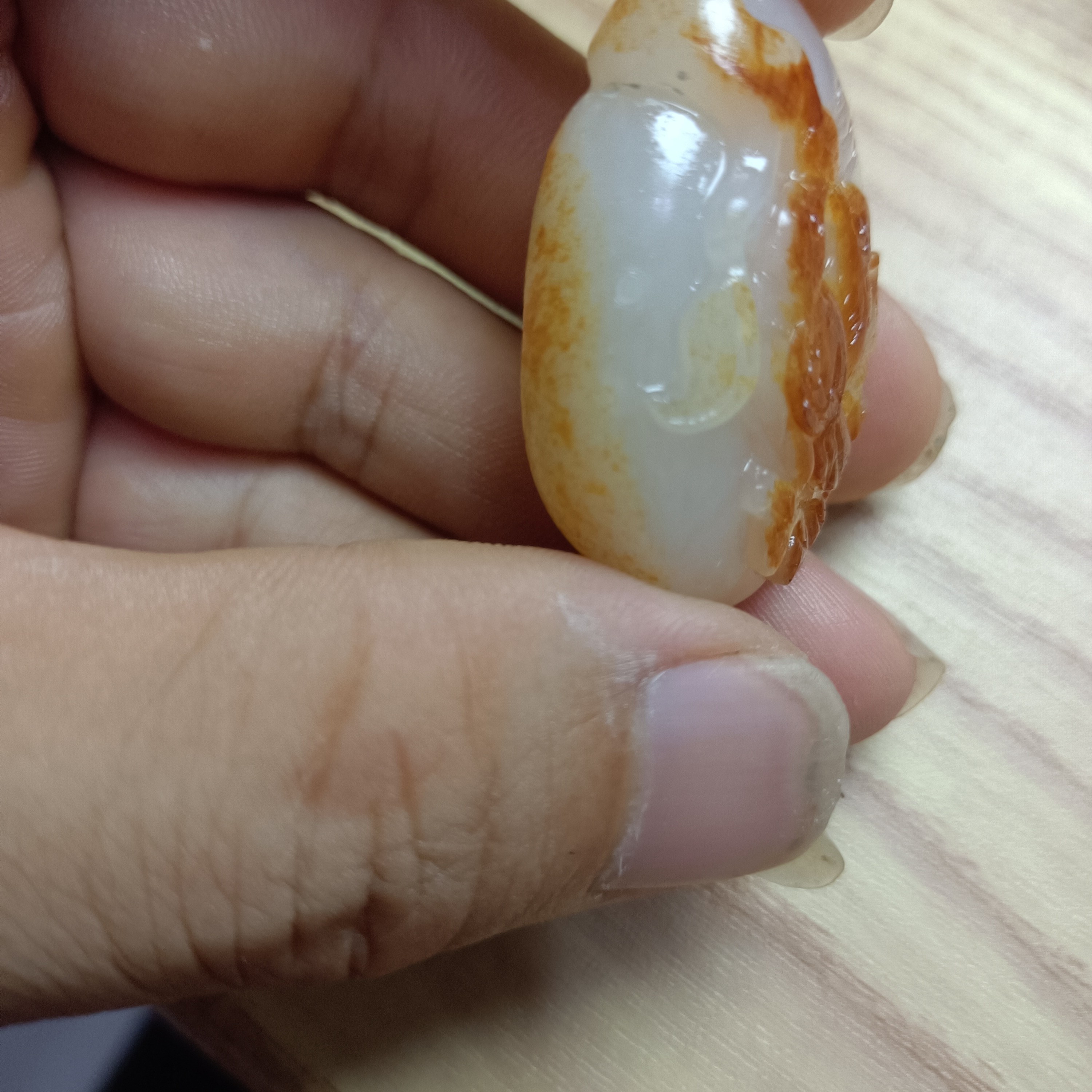 和田玉精雕喜报三元