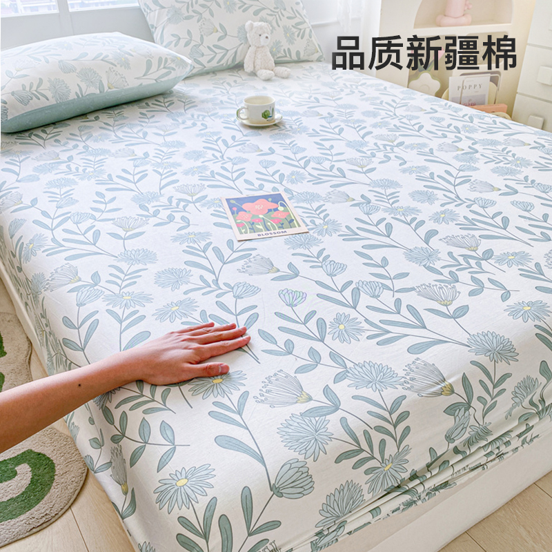 全棉纯棉印花床笠单件加厚床垫保护罩床套防滑防尘罩床罩床笠罩12