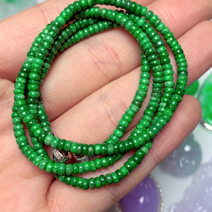 翡翠毛衣链未镶嵌