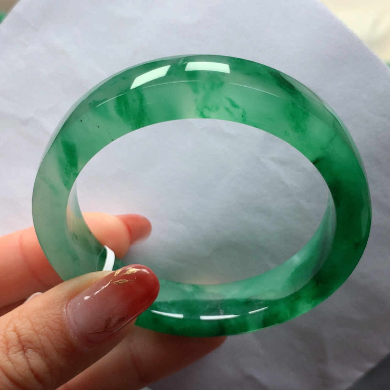 【闪购商品】石英质玉手镯未镶嵌平**福