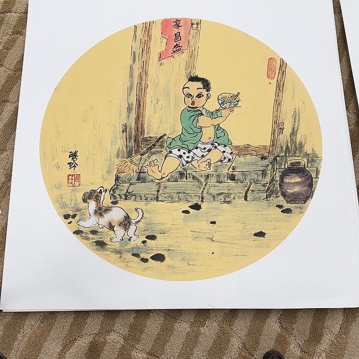 国画花鸟的翅膀是一个巨大的蝴蝶