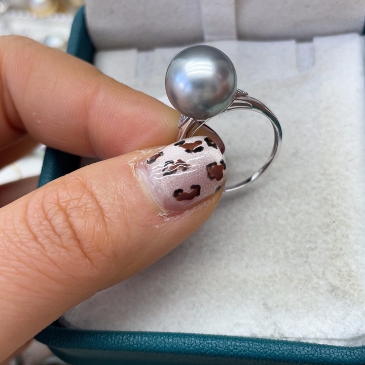 海水珍珠戒指18K金镶嵌