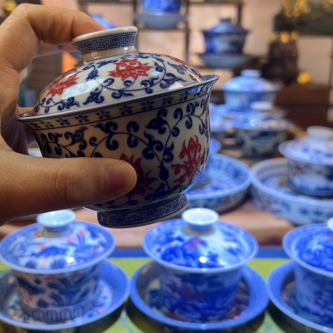 大**图景德镇陶瓷釉里红二才