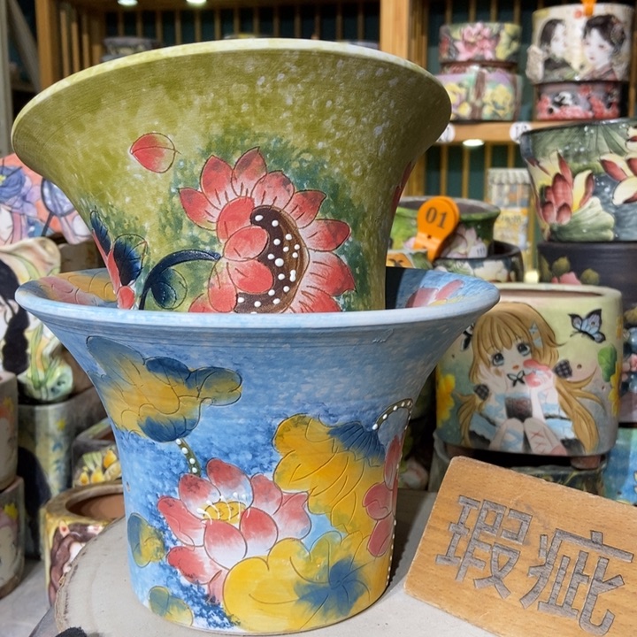 红陶景德镇艺术手绘作品