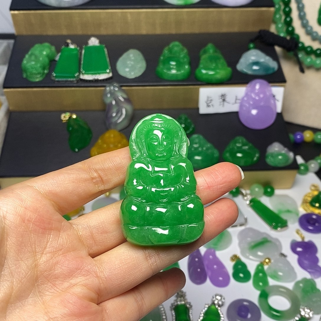 旭***升翡翠未镶嵌颈饰翡翠吊坠未镶嵌非a5
