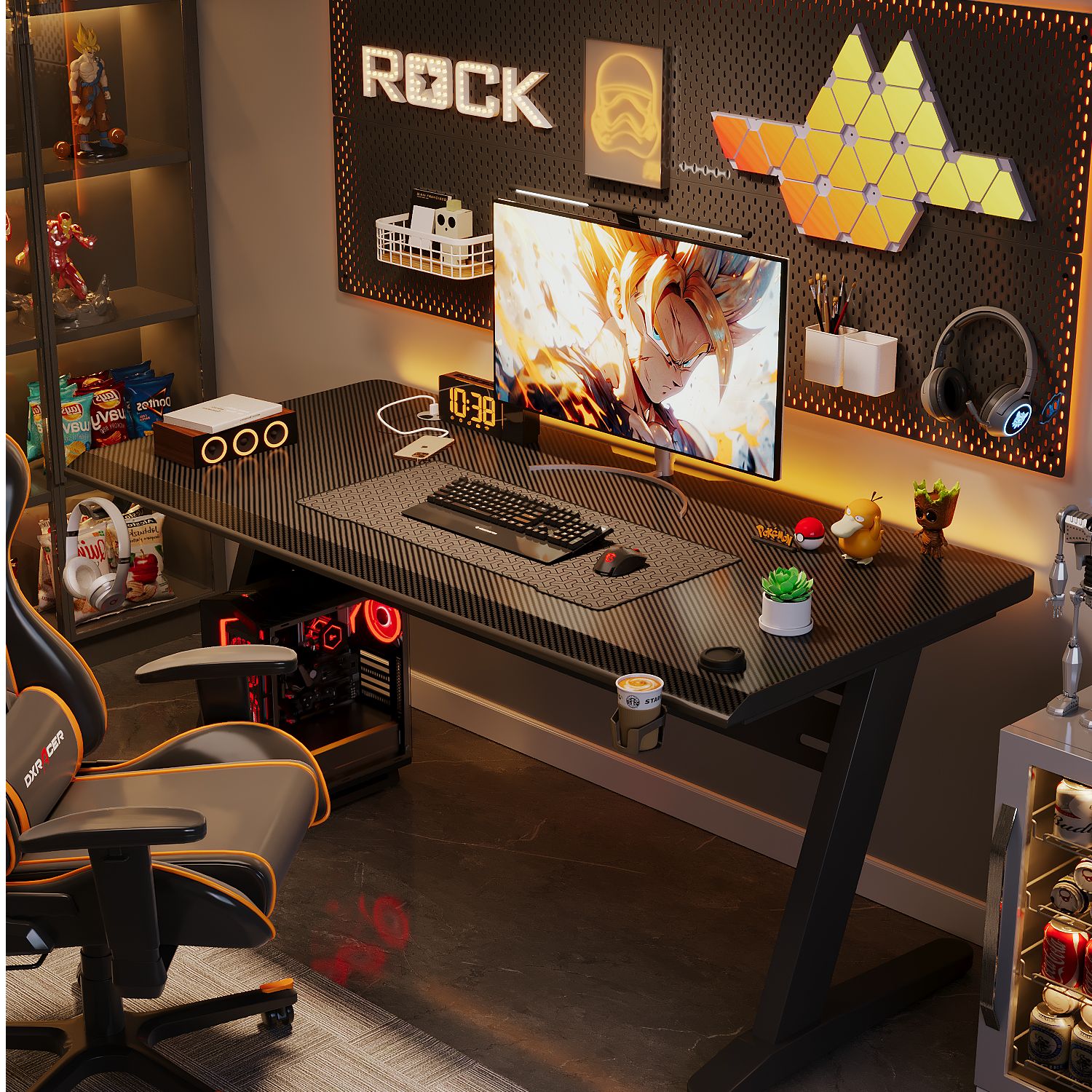 简约电脑桌双人电竞桌轻奢台式书桌办公桌卧室家用简易课桌写字台