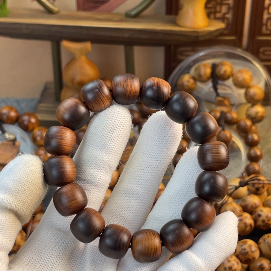 柏木手串/手链太行崖柏1.31.4陈化黑油骨料