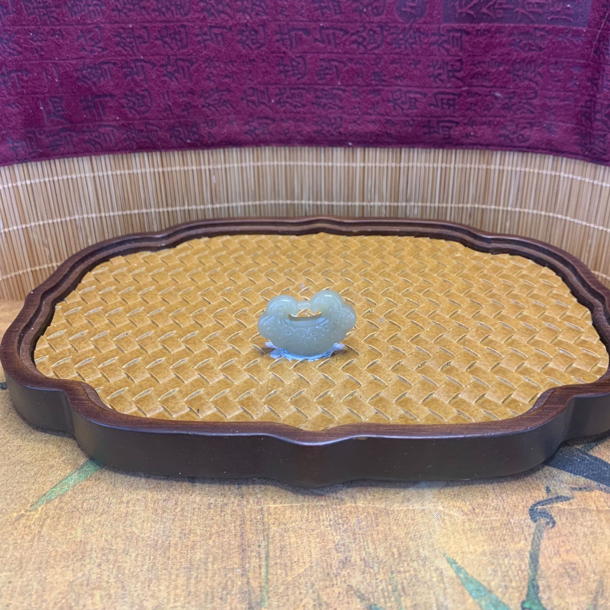 Z和田玉平安锁吊坠3637