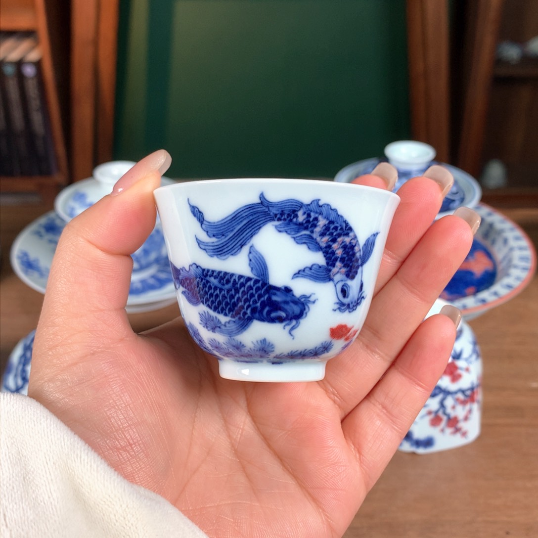 阳春白雪 青花釉里红