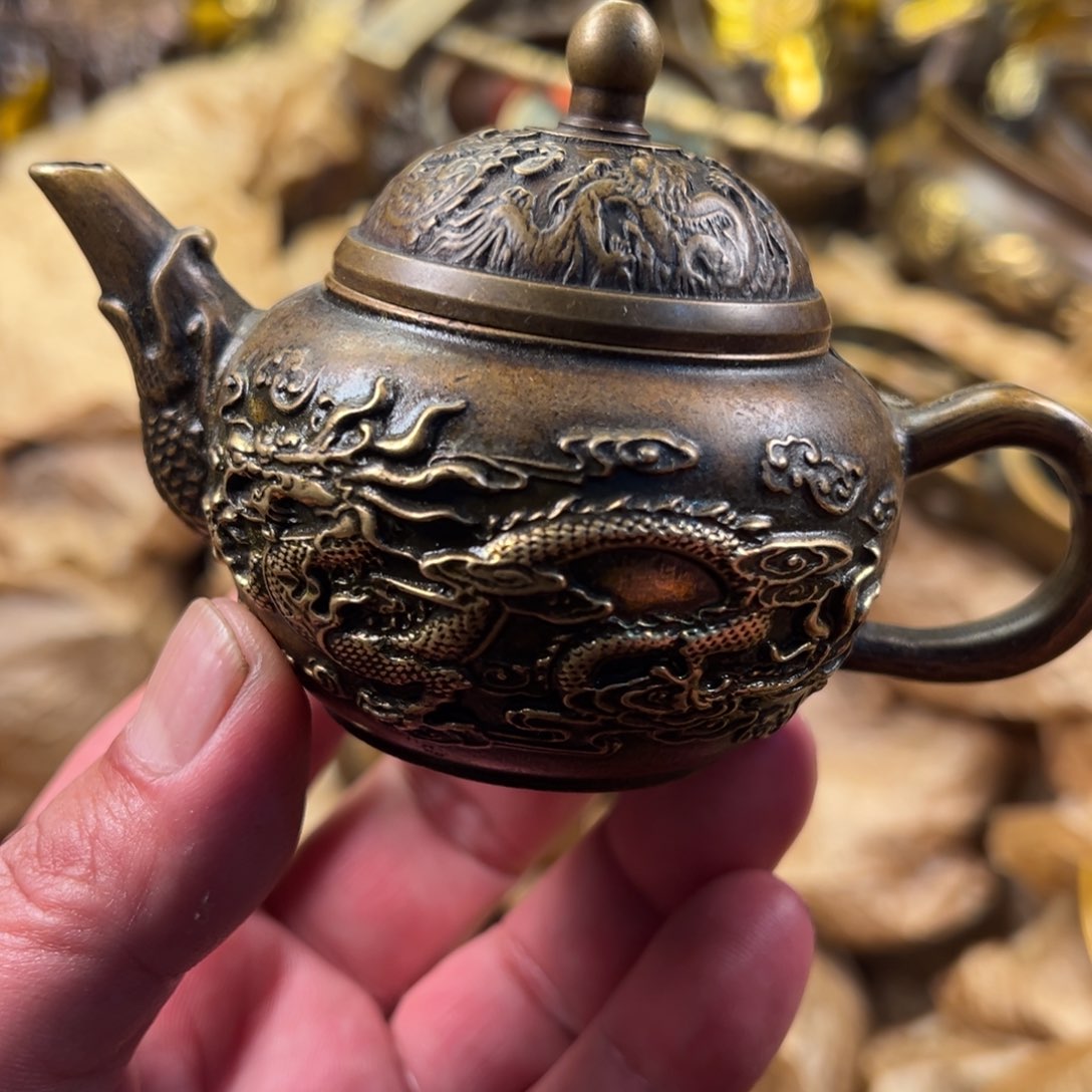 茶壶香炉铜器摆件