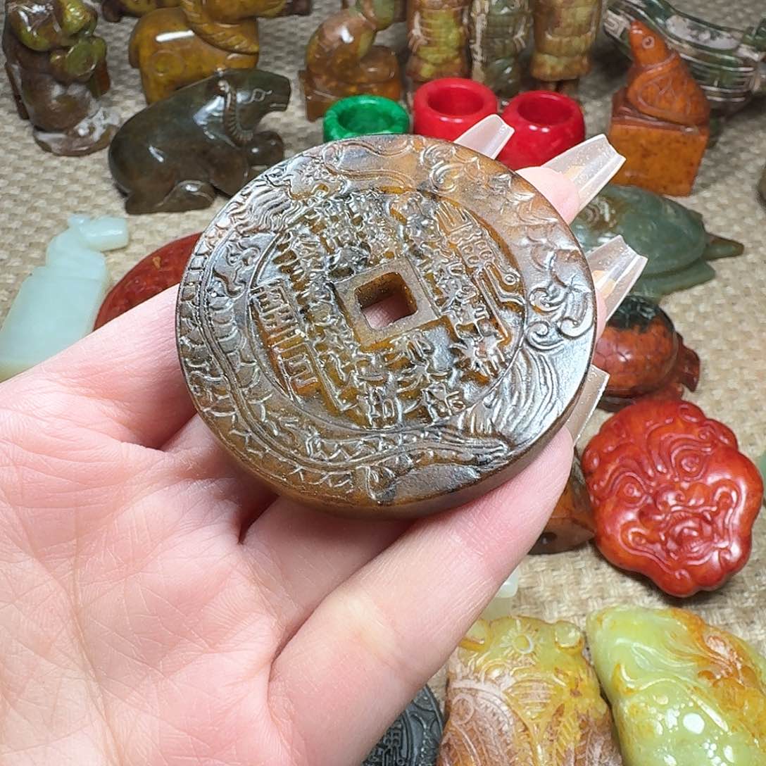 白玉菩提吊坠挂件