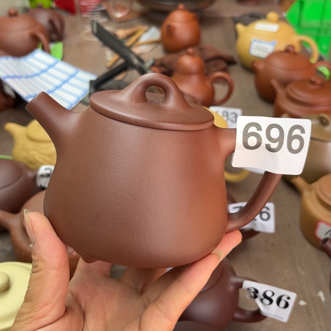 紫砂茶壶紫泥半手工310cc