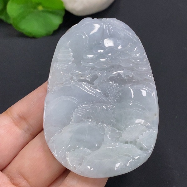 P10-天然A货翡翠-山水牌