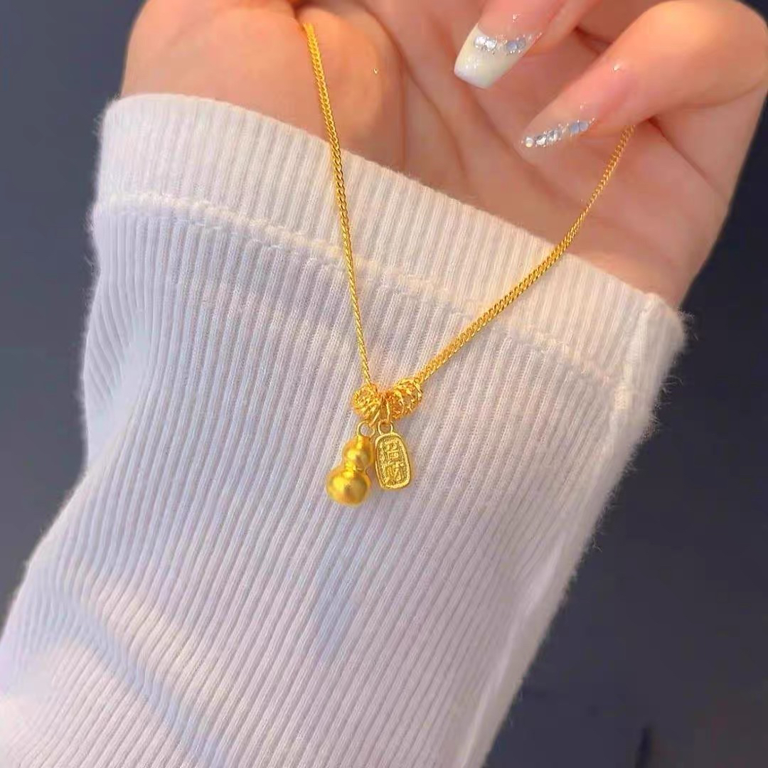 吊坠足银 招财纳福小葫芦吊坠