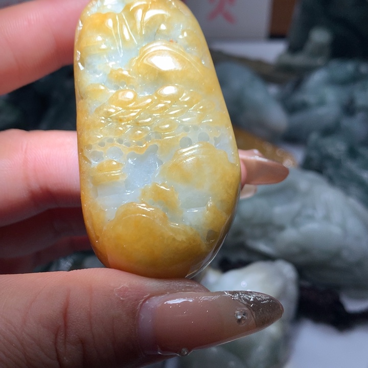 翡翠未镶嵌颈饰保真天然A货翡翠