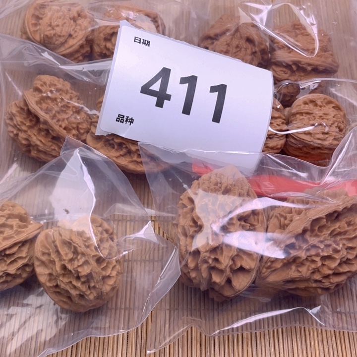 文玩核桃把件411号6对带练手招财鼠