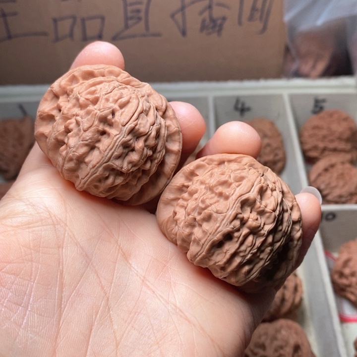 文玩核桃吊坠白狮子