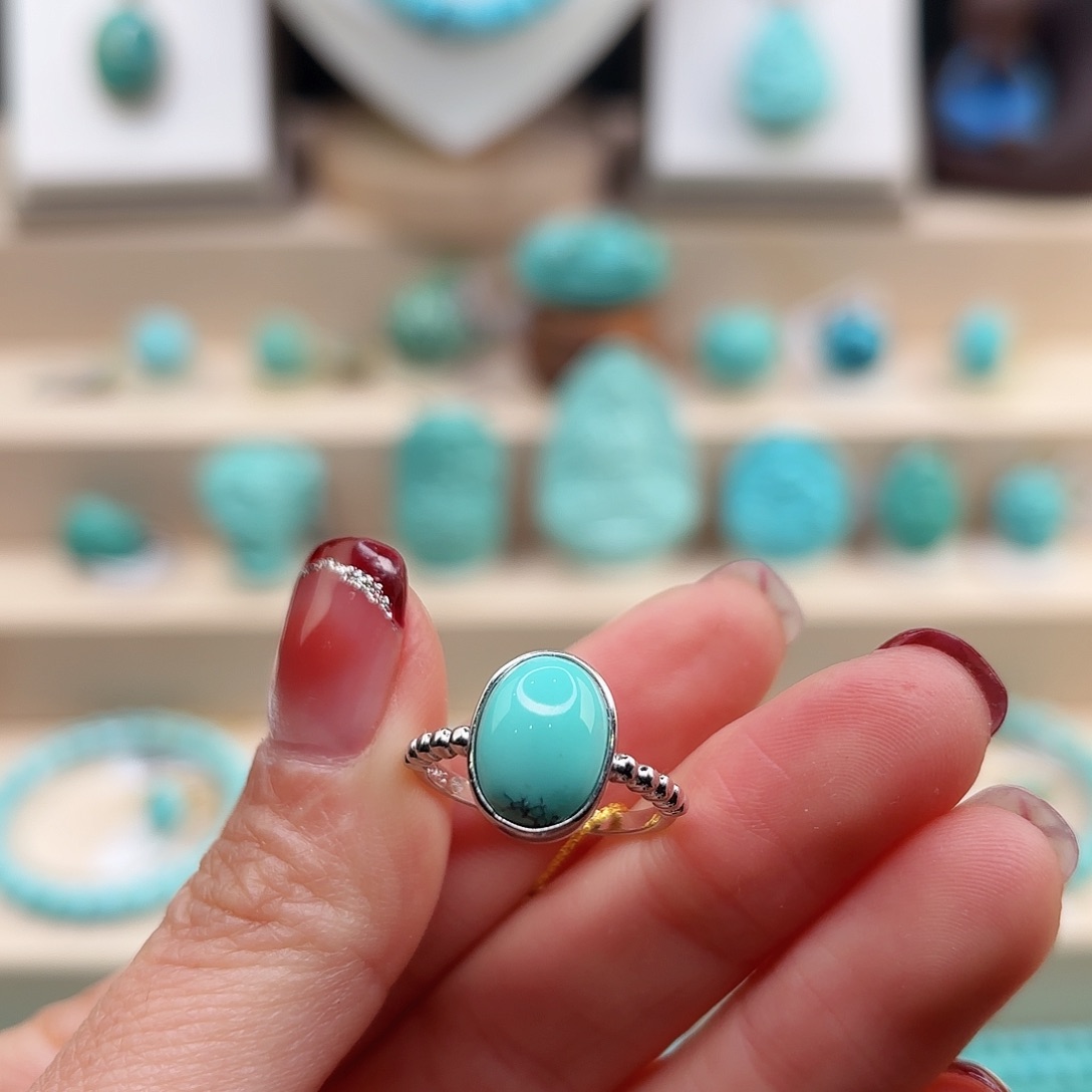 绿松石配饰银S925镶嵌