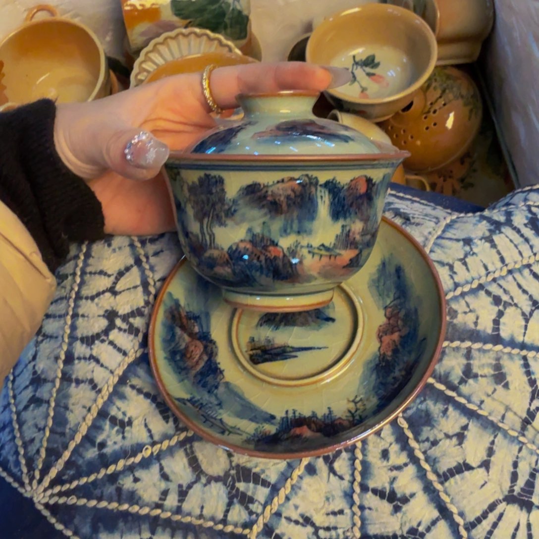 瓷片景德镇陶瓷手工手绘