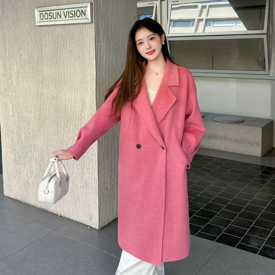 126秋冬新款羊毛大衣女中长款宽松韩版时尚百搭羊毛外套