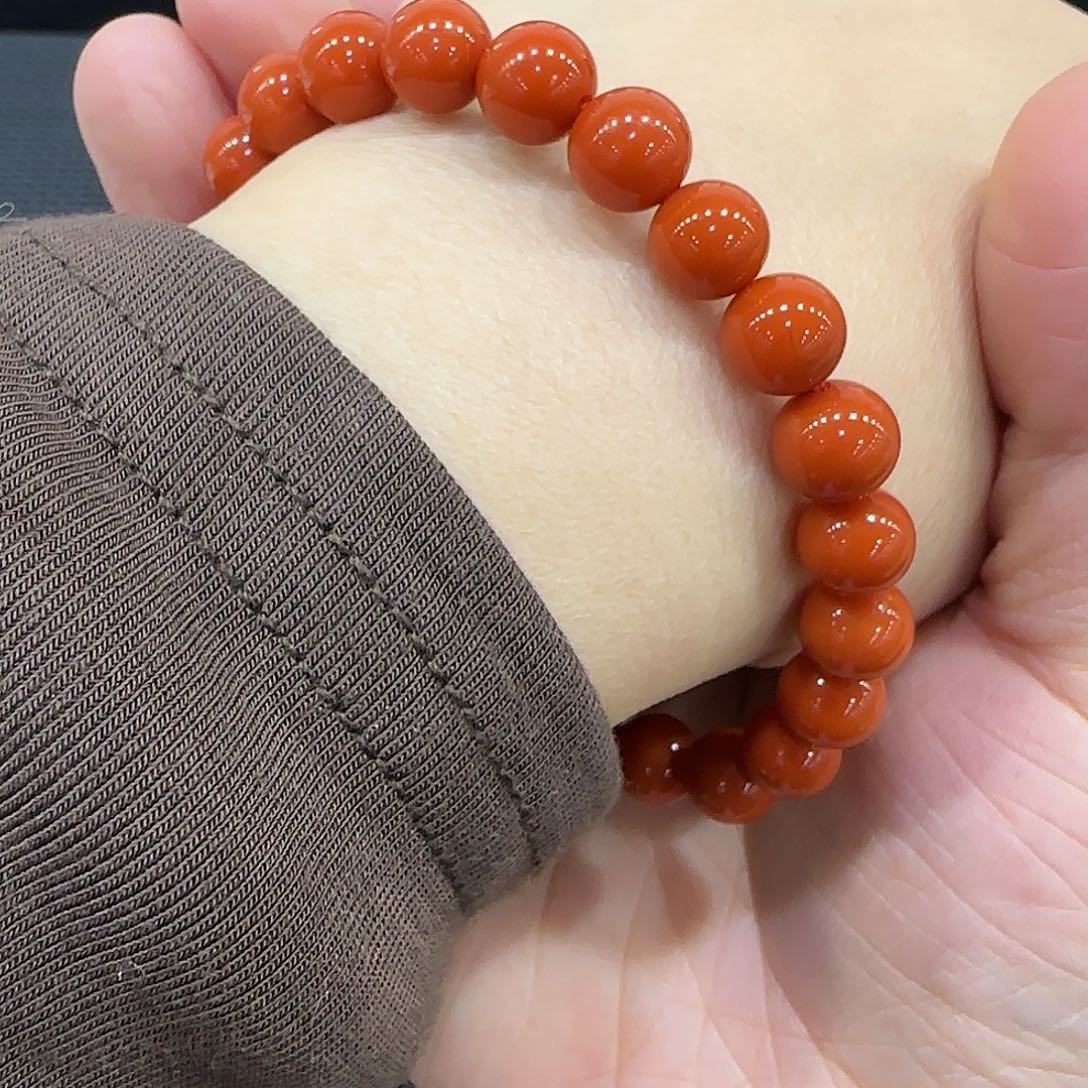南红玛瑙手串未镶嵌小***~