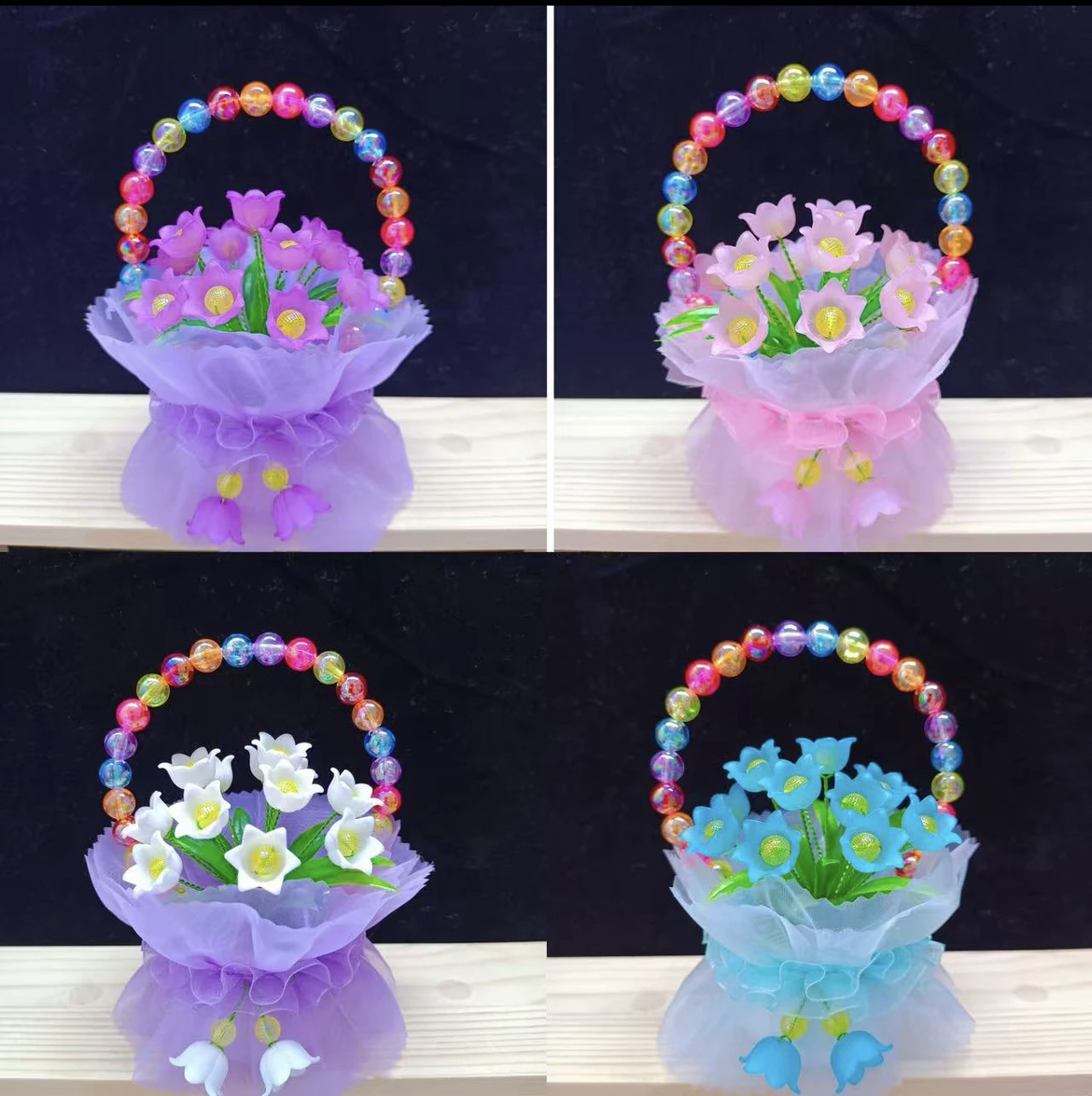 风铃花花篮diy材料包手工制作摆件