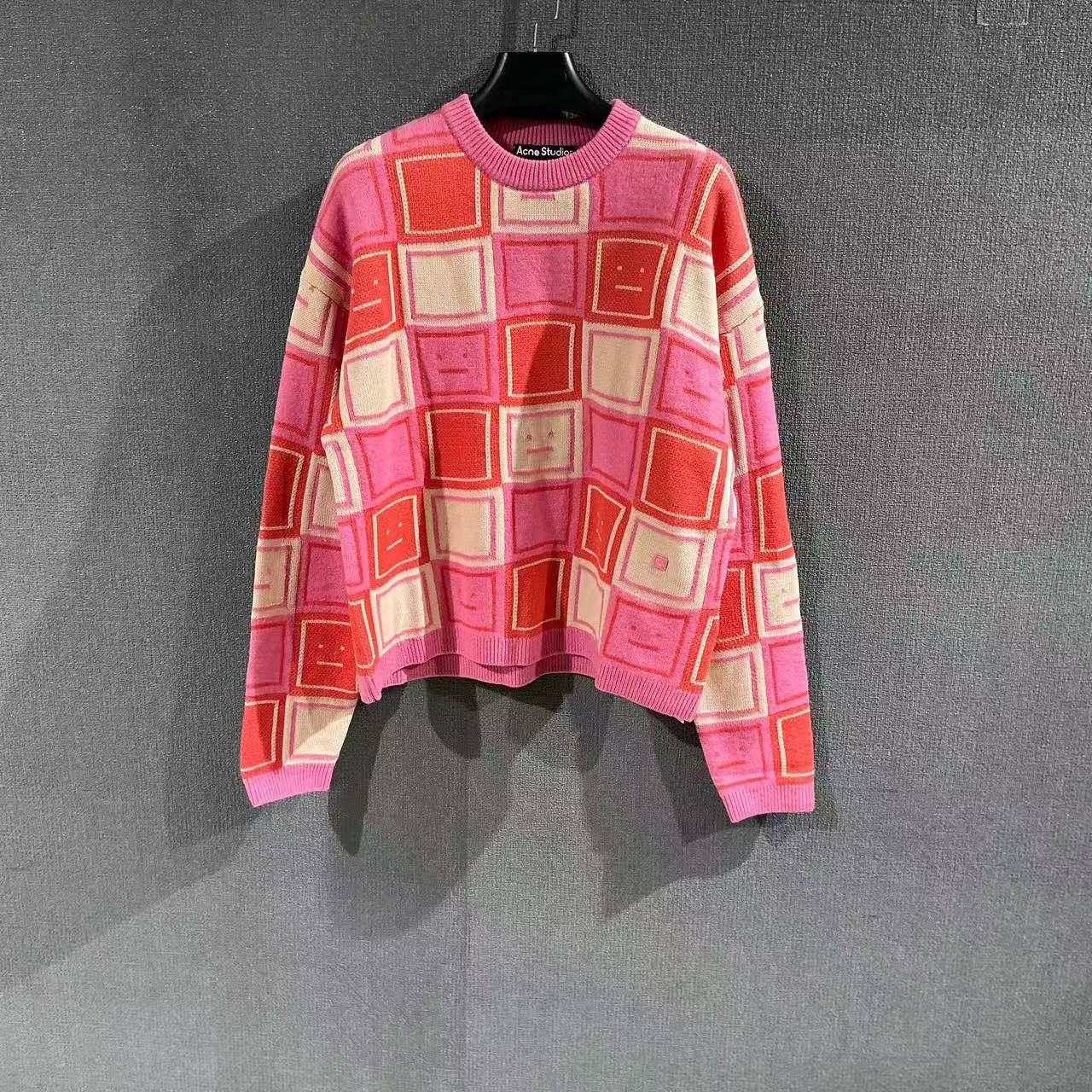 未使用 Acne studio （pm）笑脸方块羊毛毛衣 xs码/5188