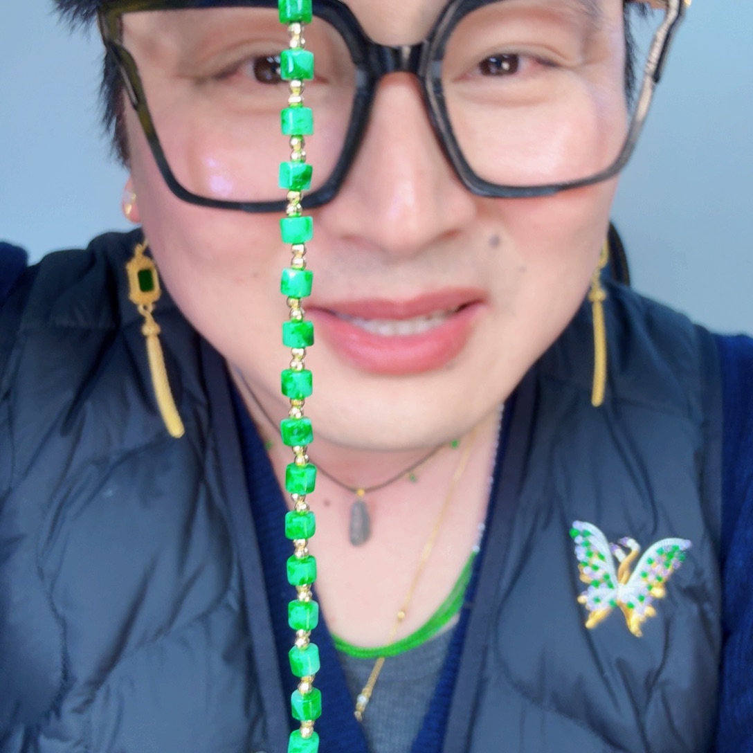 翡翠颈饰18K金镶嵌一个