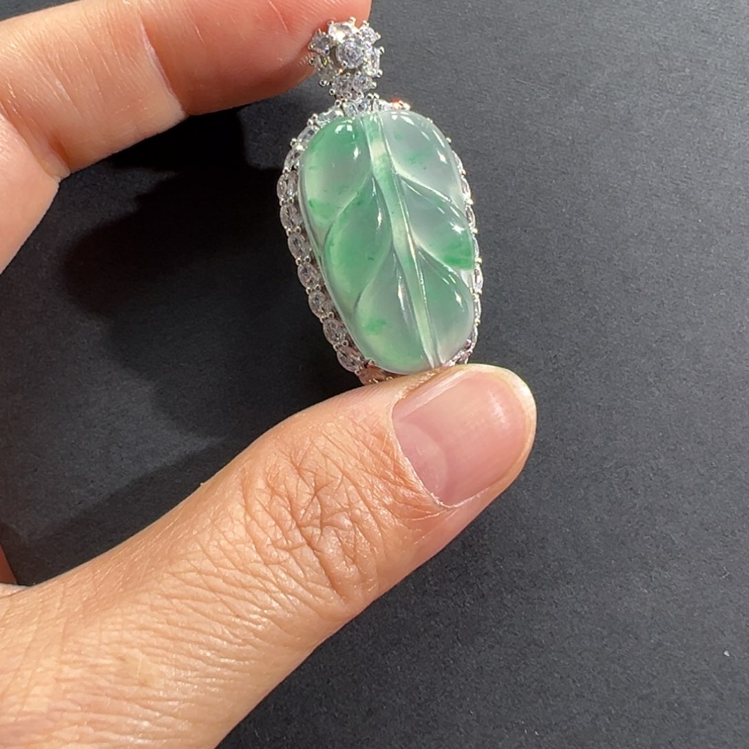 石英岩玉银S925镶嵌颈饰