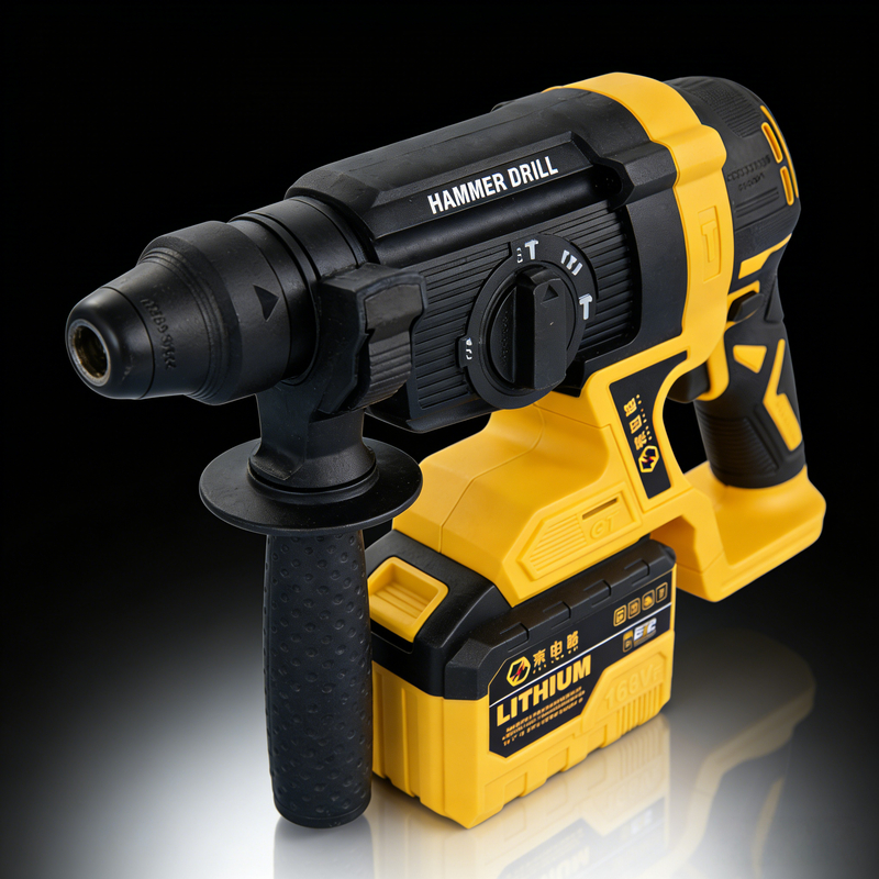 莱世格新款锂电电锤大功率无线充电式三功能可调节一机两电+箱子